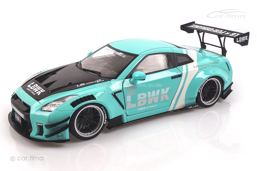 Nissan GTR R35 GTR LB Works mintgrün Solido 1:18 S1805804 Nissan GTR R35 GTR LB Works mintgrün Solido 1:18 S1805804