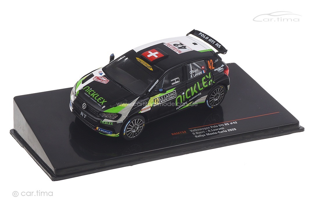 VW Polo GTI R5 Rallye Monte Carlo 2020 Burri/Levratti IXO 1:43 RAM752 VW Polo GTI R5 Rallye Monte Carlo 2020 Burri/Levratti IXO 1:43 RAM752