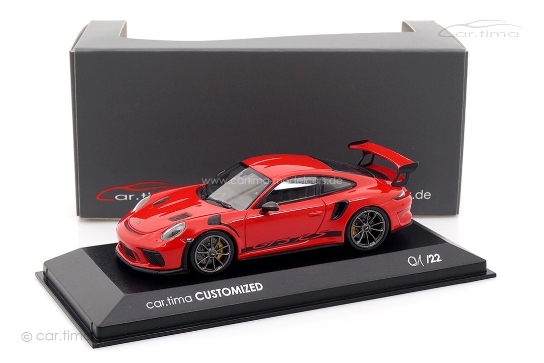 Porsche 911 (991 II) GT3 RS Indischrot/Rad platinum Minichamps car.tima CUSTOMIZED 1:43