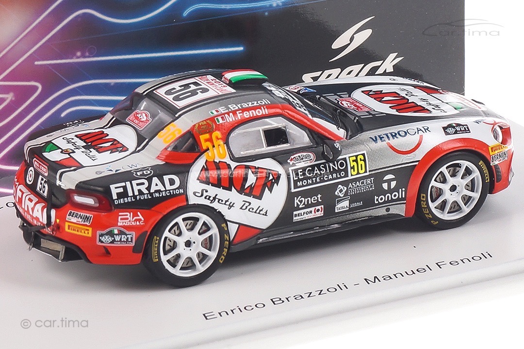 Abarth 124 Rally RGT Rallye Monte Carlo 2019 Brazzoli/Fenoli Spark 1:43 S5988 Abarth 124 Rally RGT Rallye Monte Carlo 2019 Brazzoli/Fenoli Spark 1:43 S5988