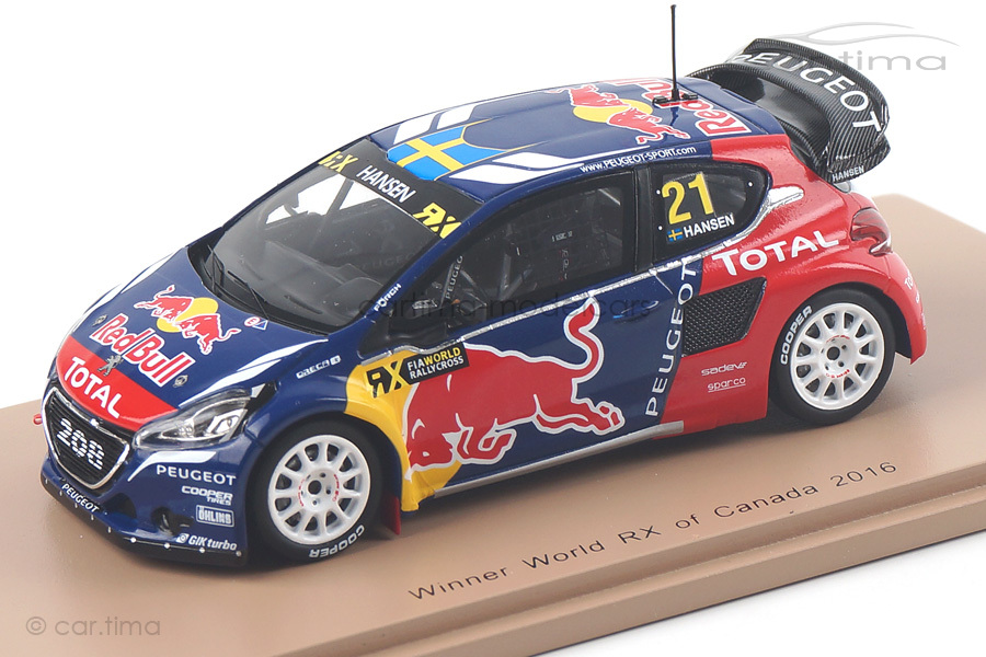 Peugeot 208 Winner World RX Kanada 2016 Timmy Hansen Spark 1:43 S5194 Peugeot 208 Winner World RX Kanada 2016 Timmy Hansen Spark 1:43 S5194