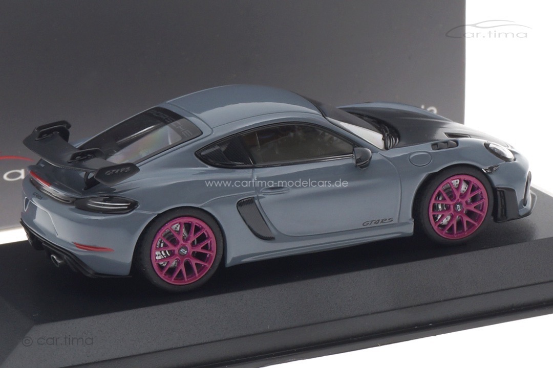 Porsche 718 Cayman GT4 RS Arktikgrau/Rad sternrubin Minichamps car.tima CUSTOMIZED 1:43 Porsche 718 Cayman GT4 RS Arktikgrau/Rad sternrubin Minichamps car.tima CUSTOMIZED 1:43