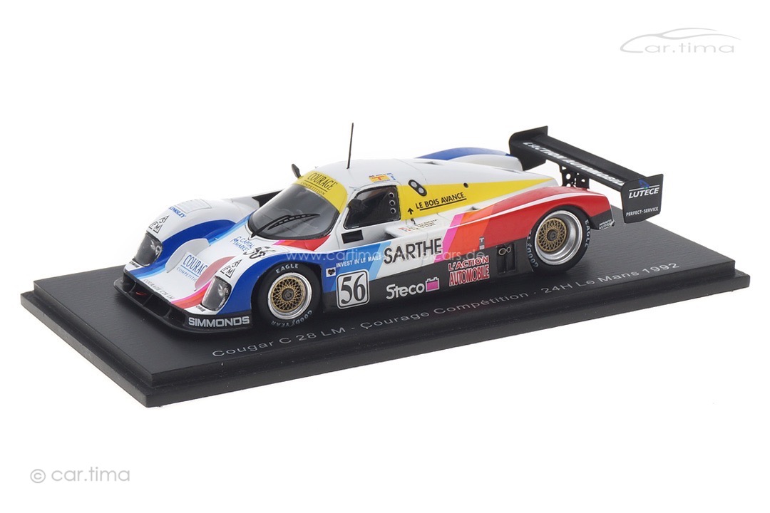 Cougar C28 #54 24H Du Mans 1992 Spark S3543 1/43