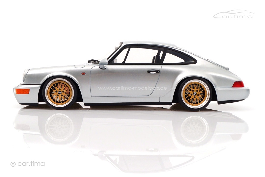 Porsche 911 (964) Carrera 2 Polarsilber BBS Le Mans Alufelgen car.tima CUSTOMIZED 1:18