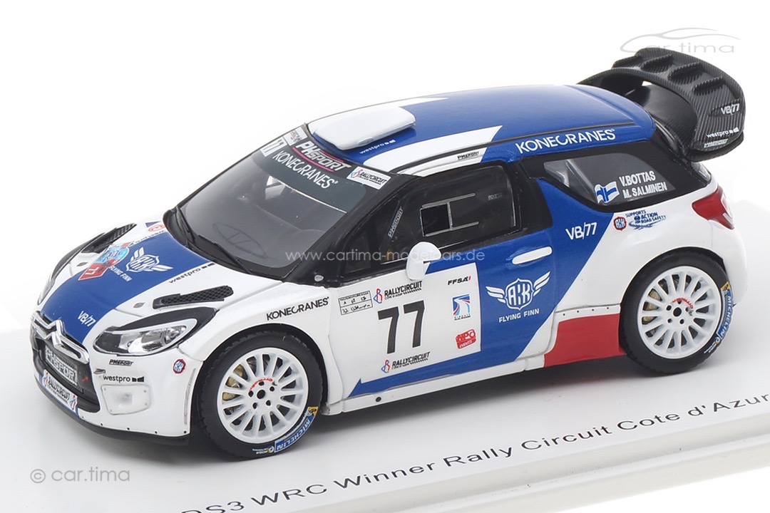 Citroën DS3 WRC Winner Rally Circuit Côte d' Azur 2019 Bottas/Salminen Spark 1:43 SF170 Citroën DS3 WRC Winner Rally Circuit Côte d' Azur 2019 Bottas/Salminen Spark 1:43 SF170