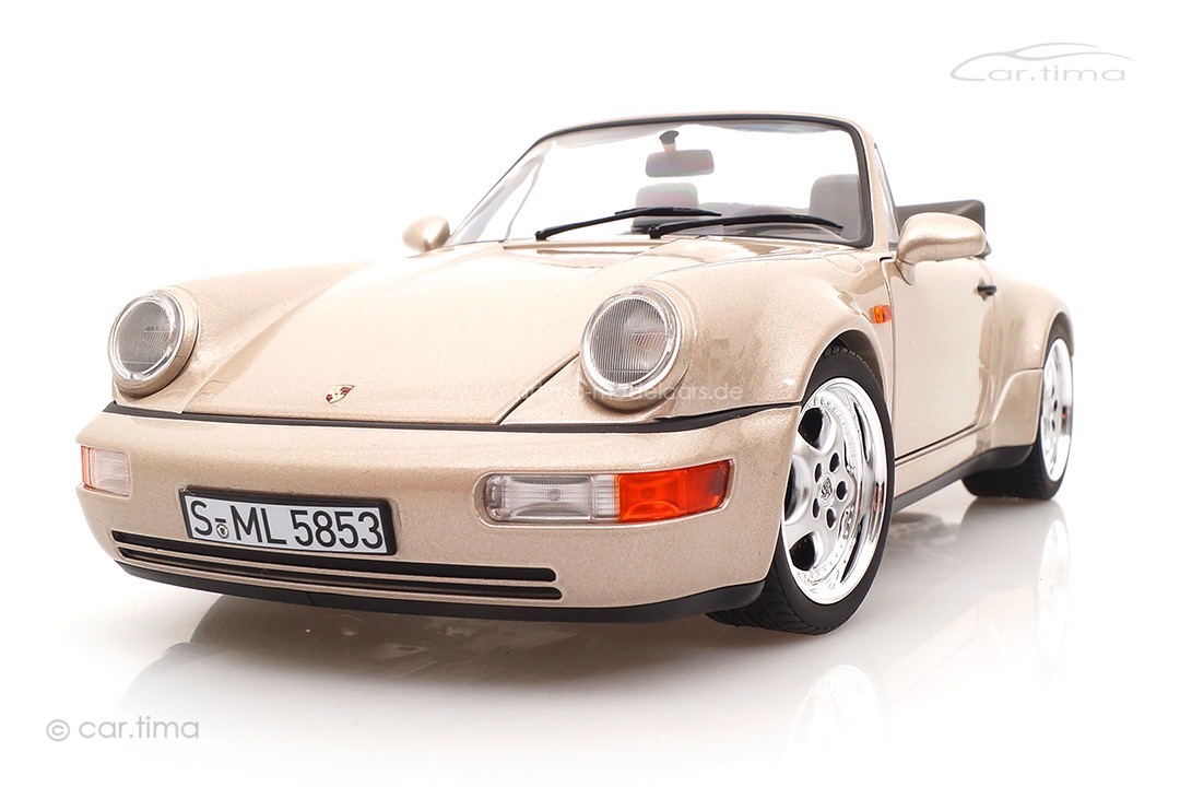 Porsche 911 (964) Cabriolet Turbolook Zermattsilbermet. Norev 1:18 187140