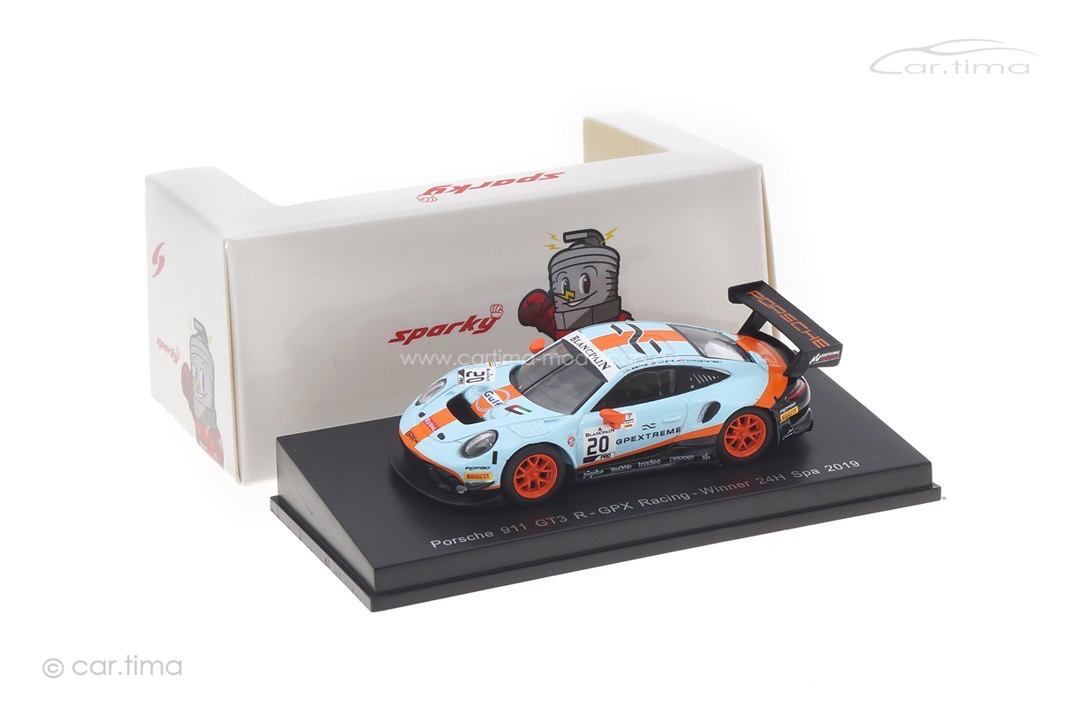 Porsche 911 GT3 R Winner 24h Spa 2019 Christensen/Estre/Lietz Spark 1:64 Y184