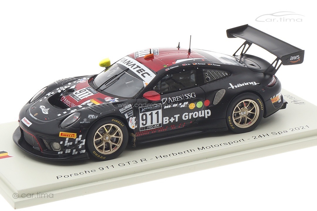 Porsche 911 GT3 R 24h Spa 2021 Au/Allemann/Renauer/Renauer Spark 1:43 SB451 Porsche 911 GT3 R 24h Spa 2021 Au/Allemann/Renauer/Renauer Spark 1:43 SB451