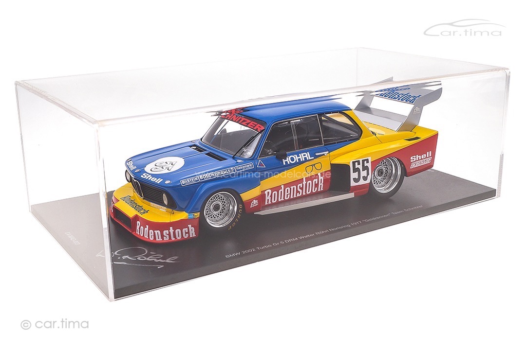 BMW 2002 Turbo Schnitzer DRM Norisring 1977 Originalsignatur Walter Röhrl Spark 1:18 CA-MAD-003-SIGN
