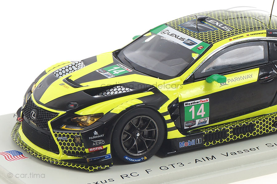 Lexus RC F GT3 24h Daytona 2018 Cindric/Cassidy/Heistand Spark 1:43 US076 Lexus RC F GT3 24h Daytona 2018 Cindric/Cassidy/Heistand Spark 1:43 US076