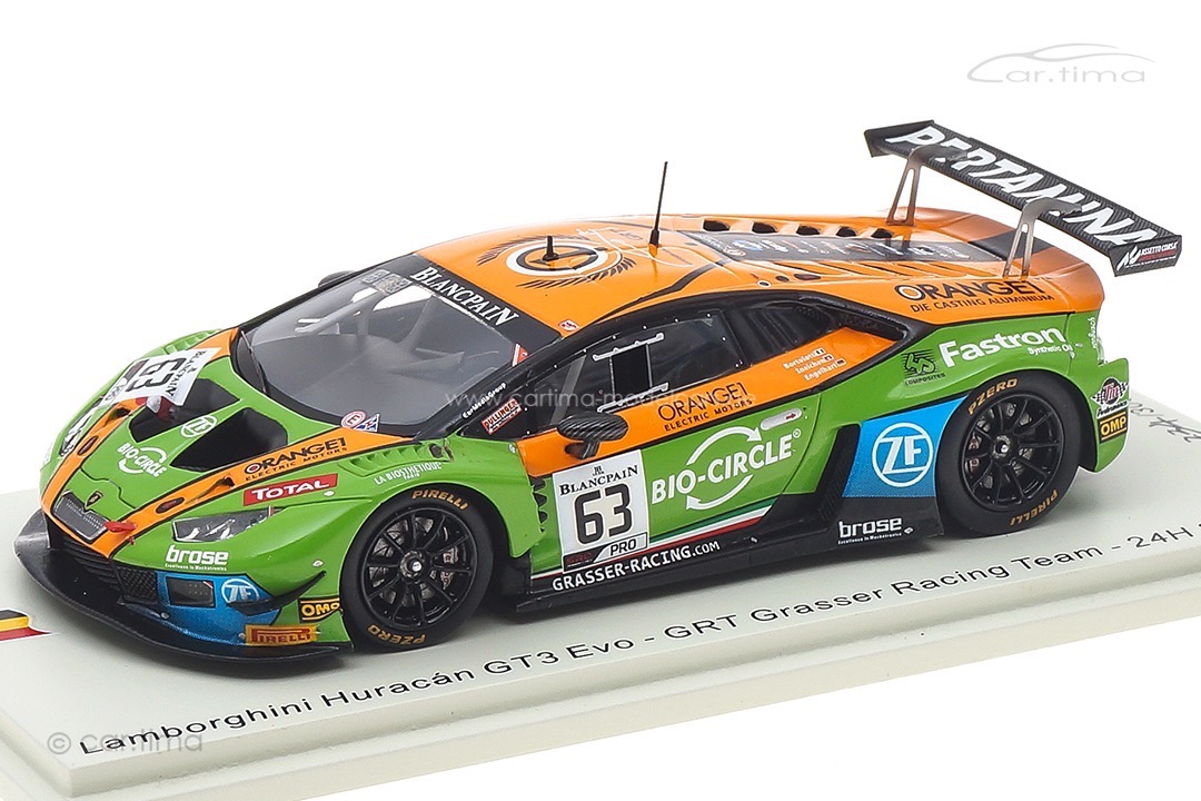 Lamborghini Huracán GT3 Evo 24h Spa 2019 Bortolotti/Engelhardt/Ineichen Spark 1:43 SB316 Lamborghini Huracán GT3 Evo 24h Spa 2019 Bortolotti/Engelhardt/Ineichen Spark 1:43 SB316