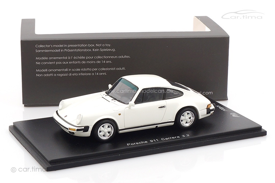 Porsche 911 Carrera 3.2 Grandprix-weiß/Fuchsfelge weiß Spark 1:43 CA04311009 