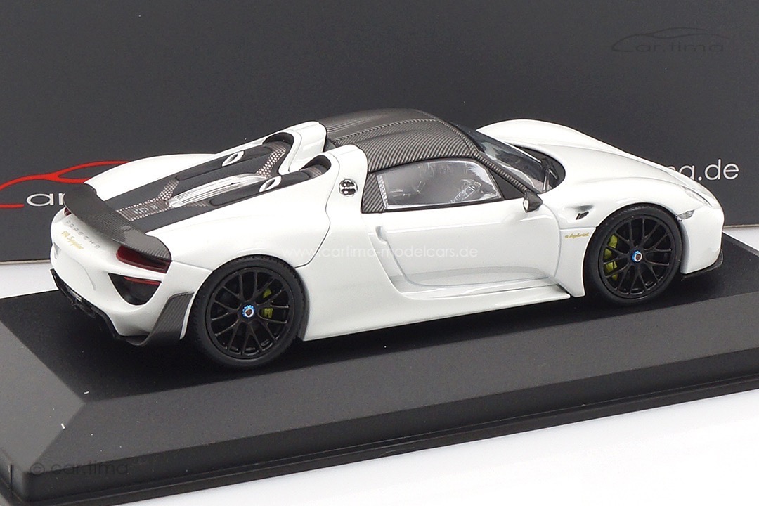 Porsche 918 Spyder Weissach Paket Weiß/Rad schwarz Minichamps car.tima CUSTOMIZED 1:43