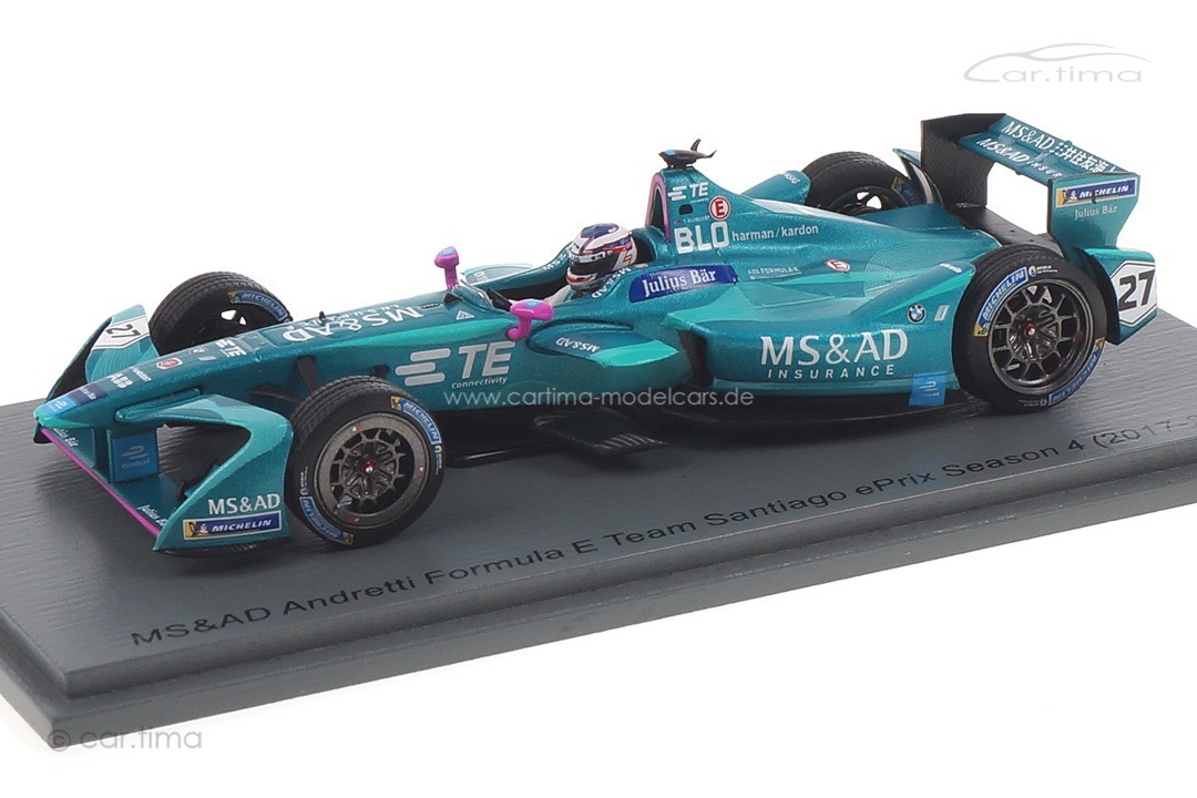 MS&AD Andretti Formula E Santiago 2017-2018 Tom Blomqvist Spark 1:43 S5939 MS&AD Andretti Formula E Santiago 2017-2018 Tom Blomqvist Spark 1:43 S5939