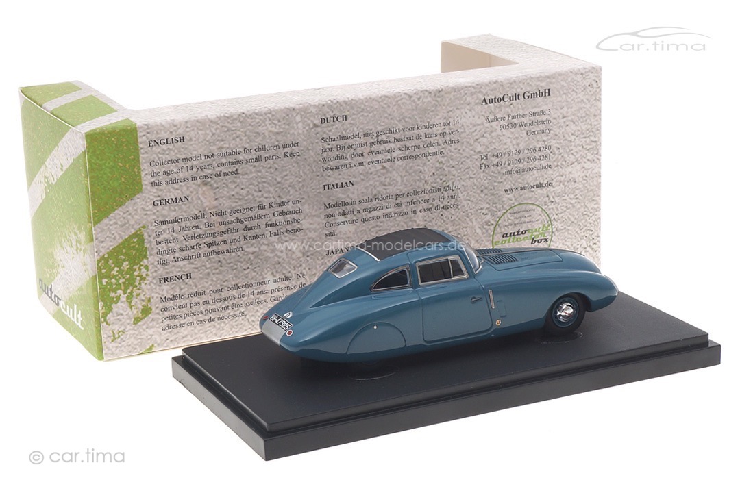 Opel Super 6 Stromlinie graublau autocult 1:43 04034 Opel Super 6 Stromlinie graublau autocult 1:43 04034