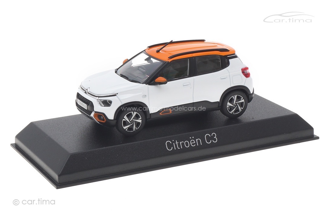 Citroën C3 Indian Market 2021 white/orange Norev 1:43 155221