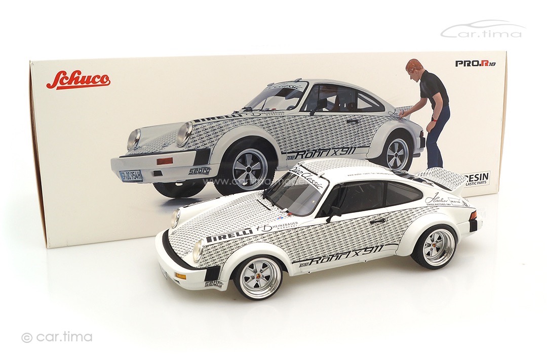 Porsche 911 Röhrlx911 mit Walter Röhrl Figur Schuco 1:18 450024900