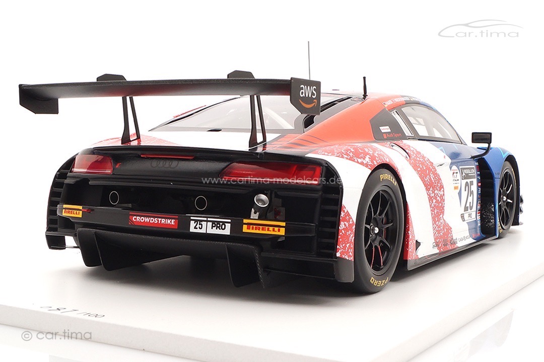 Audi R8 LMS GT3 Winner 8h Indianapolis Winkelhock/Niederhauser/Haase Spark 1:18 FF021
