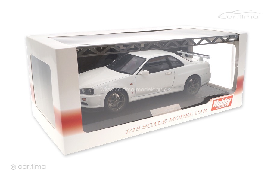 Nissan Skyline GT-R V-spec (BNR34) White Hobby Japan 1:18 HJ1809W Nissan Skyline GT-R V-spec (BNR34) White Hobby Japan 1:18 HJ1809W
