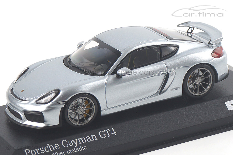Porsche Cayman GT4 Rhodiumsilber Minichamps 1:43 CA04316071