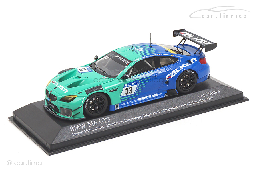 BMW M6 GT3 24h Nürburgring 2018 Falken Motorsport Minichamps 1:43 447182633 BMW M6 GT3 24h Nürburgring 2018 Falken Motorsport Minichamps 1:43 447182633