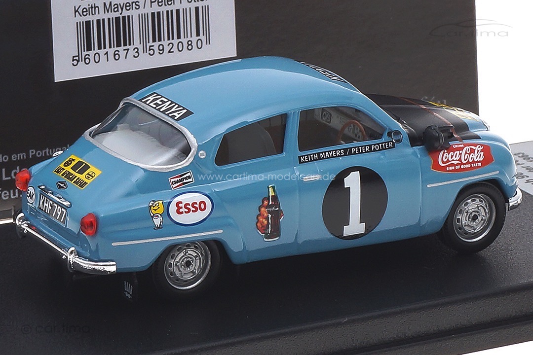 Saab 96 East African Safari 1963 Mayers/Potter Troféu 1:43 RRKE08