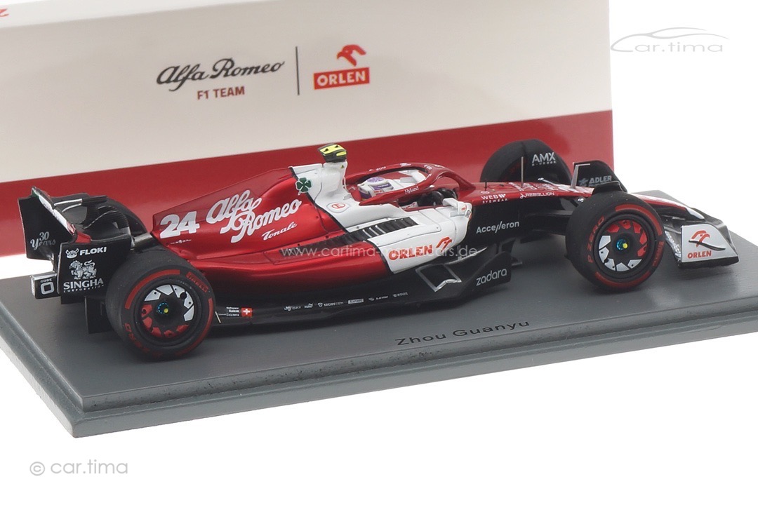 Alfa Romeo C42 GP Bahrain 2022 Zhou GuanYu Spark 1:43 S8518 Alfa Romeo C42 GP Bahrain 2022 Zhou GuanYu Spark 1:43 S8518