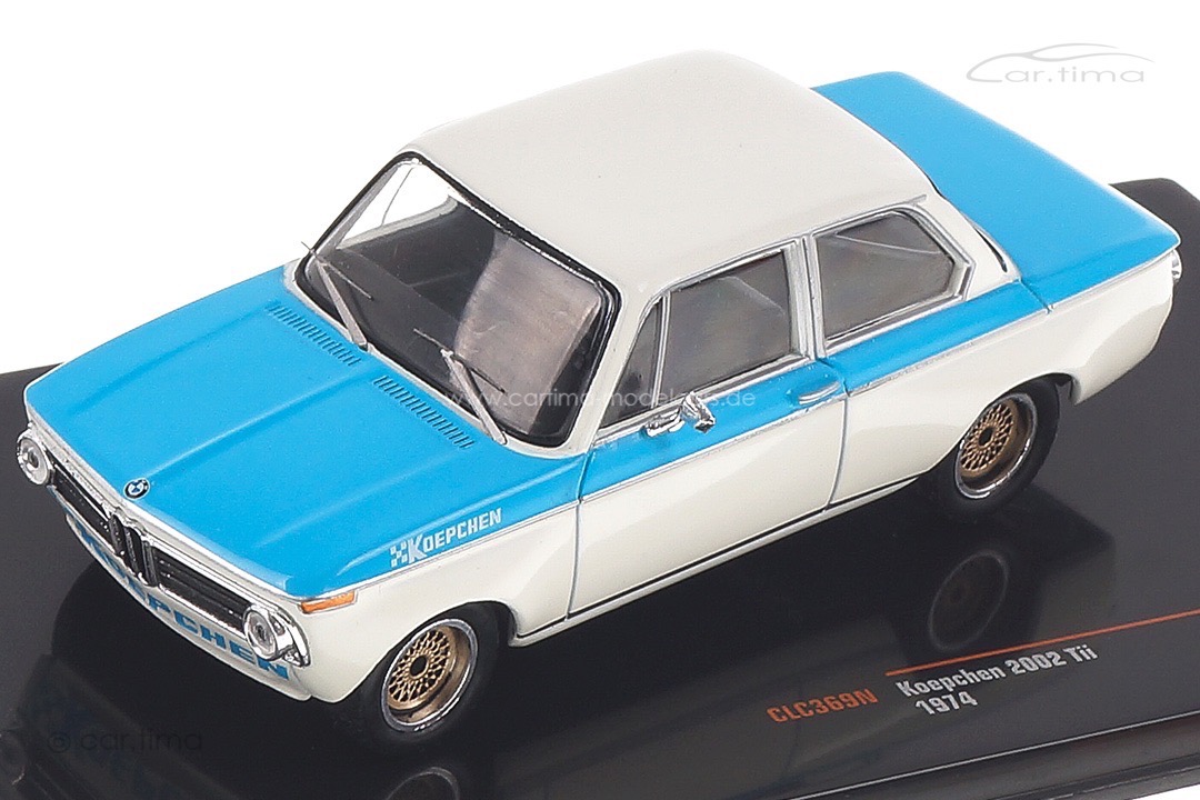 BMW Koepchen 2002 Tii 1974 weiss/blau IXO 1:43 CLC369N BMW Koepchen 2002 Tii 1974 weiss/blau IXO 1:43 CLC369N