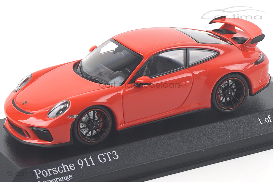 Porsche 911 (991 II) GT3 Lavaorange Minichamps 1:43 410066024 Porsche 911 (991 II) GT3 Lavaorange Minichamps 1:43 410066024