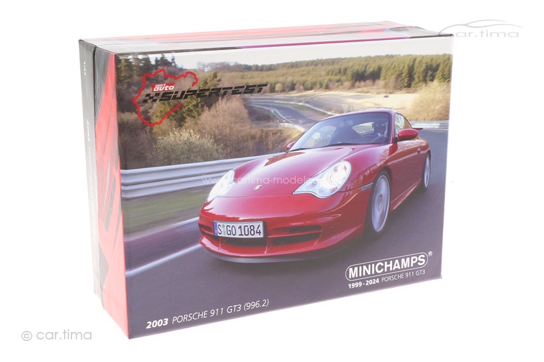 Porsche 911 (996 II) GT3 25th Anniversary 1999-2024 Indischrot Minichamps 1:43 400062027 Porsche 911 (996 II) GT3 25th Anniversary 1999-2024 Indischrot Minichamps 1:43 400062027