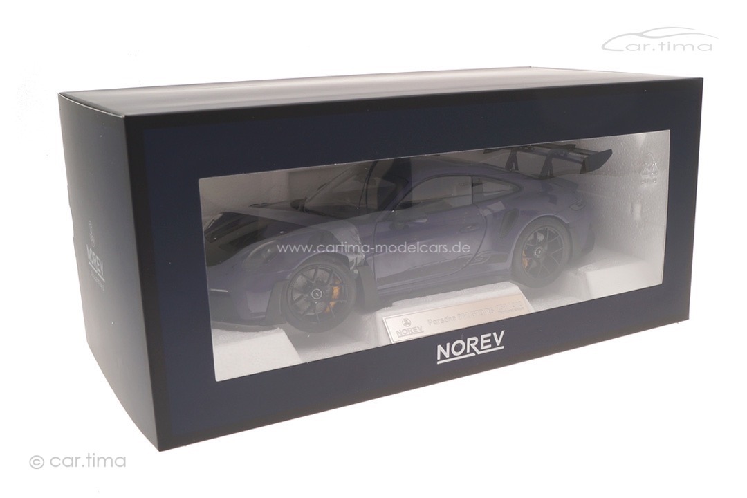 Porsche 911 (992) GT3 RS Weissach Paket Ultraviolett Norev 1:18 187368 Porsche 911 (992) GT3 RS Weissach Paket Ultraviolett Norev 1:18 187368