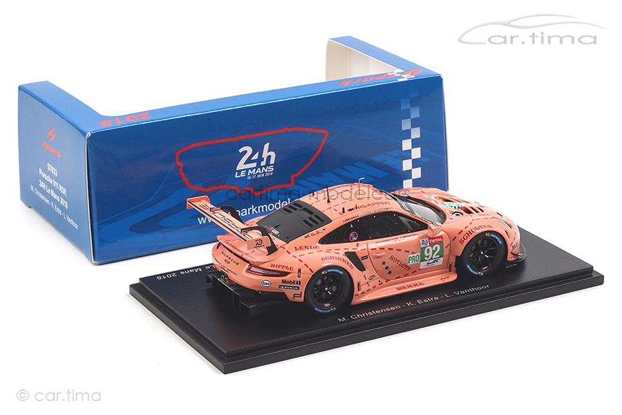 Porsche 911 RSR Winner LMGTE Pro 24h Le Mans 2018 Estre/Vanthoor Spark 1:43 S7033