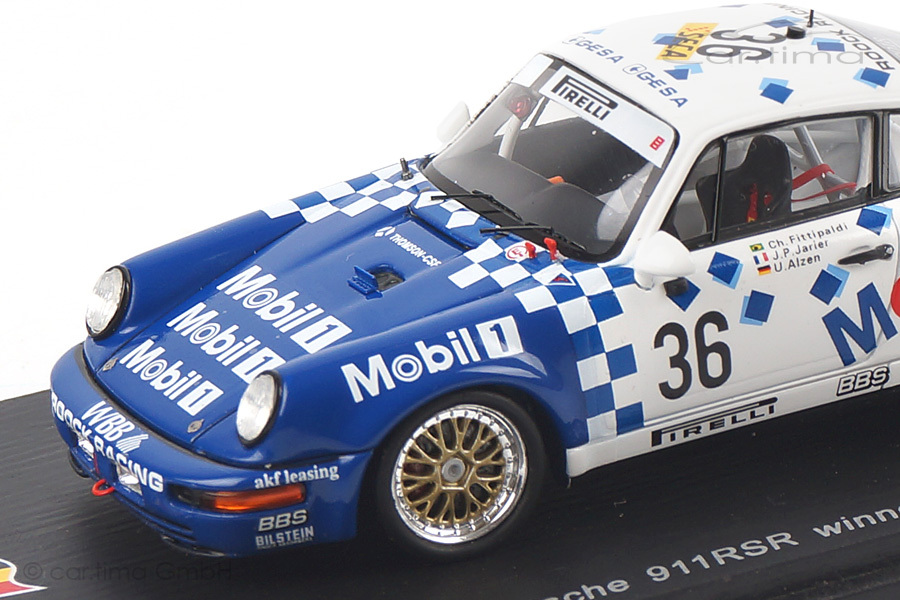 Porsche 911 (964) Carrera RSR Winner 24h Spa 1993 Alzen/Fittipaldi/Jarier Spark 1:43 SB008
