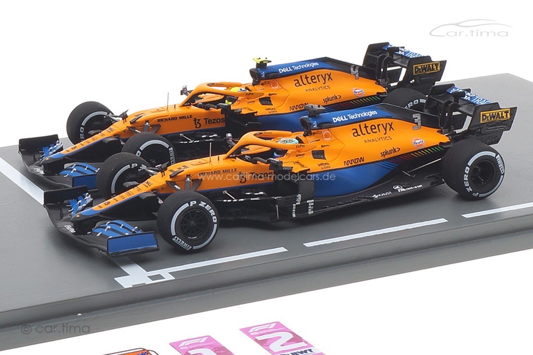 Set McLaren MCL35M Doppelsieg GP Italien 2021 Ricciardo/Norris Spark 1:43 S7694
