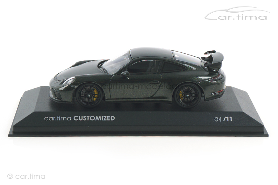 Porsche 911 (991 II) GT3 Oakgrün / Rad schwarz Minichamps car.tima CUSTOMIZED