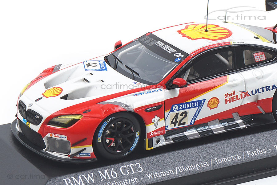BMW M6 GT3 24h Nürburgring 2017 Wittmann/Blomqvist/Tomczyk Minichamps 1:43 437172642 BMW M6 GT3 24h Nürburgring 2017 Wittmann/Blomqvist/Tomczyk Minichamps 1:43 437172642