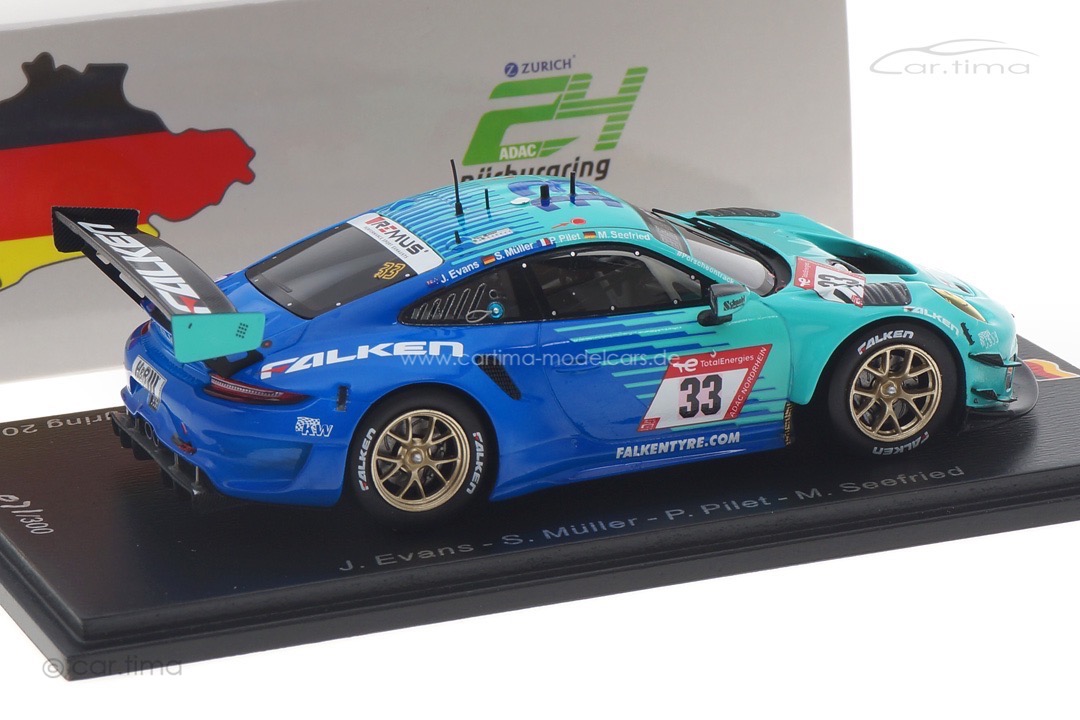 Porsche 911 GT3 R 24h Nürburgring 2022 Evans/Müller/Pilet/Seefried Spark 1:43 SG845 Porsche 911 GT3 R 24h Nürburgring 2022 Evans/Müller/Pilet/Seefried Spark 1:43 SG845