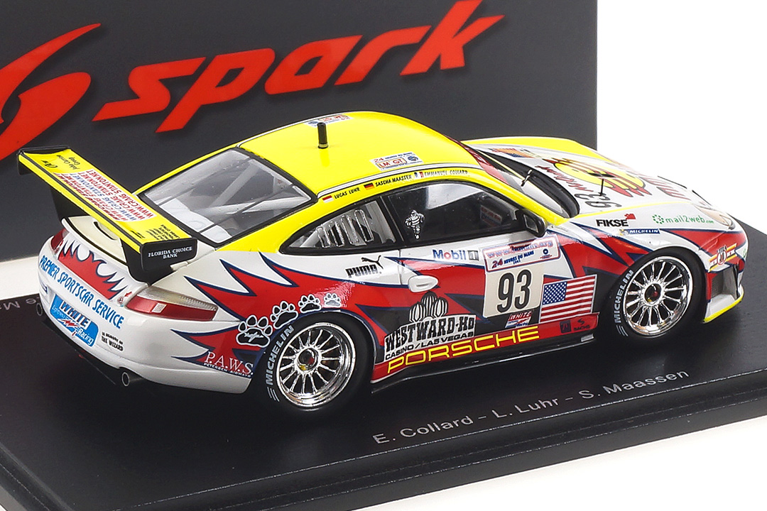 Porsche 911 (996) GT3 RS 24h Le Mans 2003 Collard/Luhr/Maassen Spark 1:43 S5527 Porsche 911 (996) GT3 RS 24h Le Mans 2003 Collard/Luhr/Maassen Spark 1:43 S5527