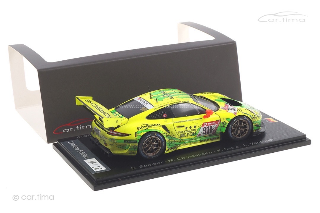Porsche 911 GT3 R 24h Nürburgring 2019 Manthey Racing "Grello" car.tima FINISH LINE 1:43