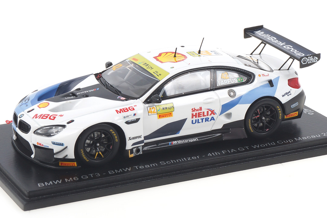 BMW M6 GT3 Macau 2019 Augusto Farfus Spark 1:43 SA212 BMW M6 GT3 Macau 2019 Augusto Farfus Spark 1:43 SA212