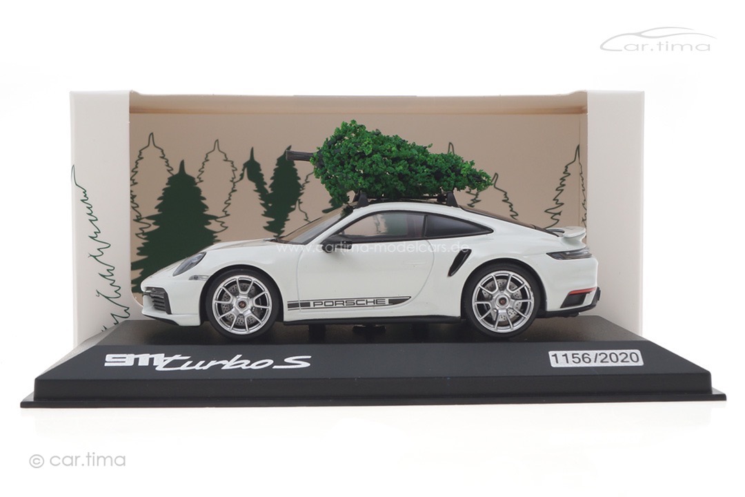 Porsche 911 (992) Turbo S Weiß X-Mas Edition 2021 Minichamps 1:43 WAP0208110NTBS