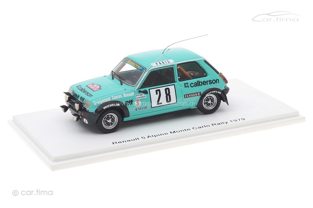 Renault 5 Alpine Rallye Monte Carlo 1979 Saby/Guégan Spark 1:43 S6036 Renault 5 Alpine Rallye Monte Carlo 1979 Saby/Guégan Spark 1:43 S6036