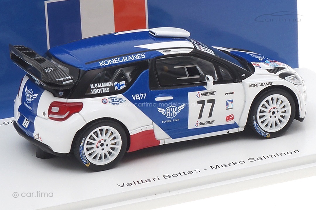 Citroën DS3 WRC Winner Rally Circuit Côte d' Azur 2019 Bottas/Salminen Spark 1:43 SF170 Citroën DS3 WRC Winner Rally Circuit Côte d' Azur 2019 Bottas/Salminen Spark 1:43 SF170