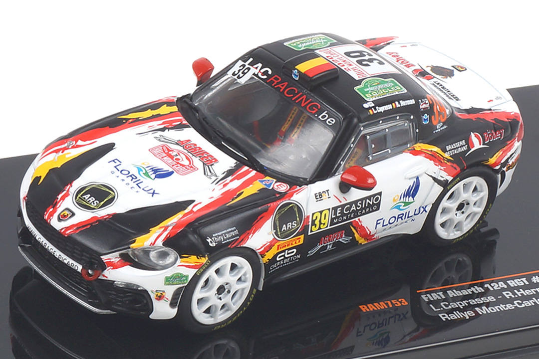 Fiat 124 RGT Abarth Rallye Monte Carlo 2020 Caprasse/Herman IXO 1:43 RAM753 Fiat 124 RGT Abarth Rallye Monte Carlo 2020 Caprasse/Herman IXO 1:43 RAM753