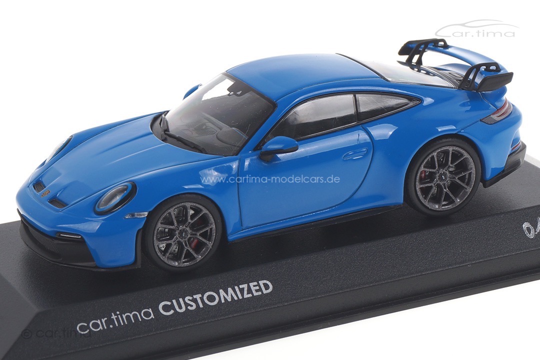 Porsche 911 (992) GT3 Sharkblue/Rad Darksilver Minichamps car.tima CUSTOMIZED 1:43