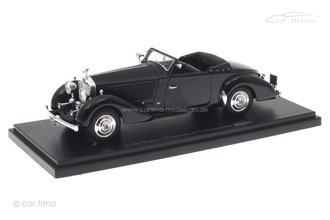 Rolls Royce Phantom II Continental Binder 1930 schwarz autocult 1:43 05041 Rolls Royce Phantom II Continental Binder 1930 schwarz autocult 1:43 05041