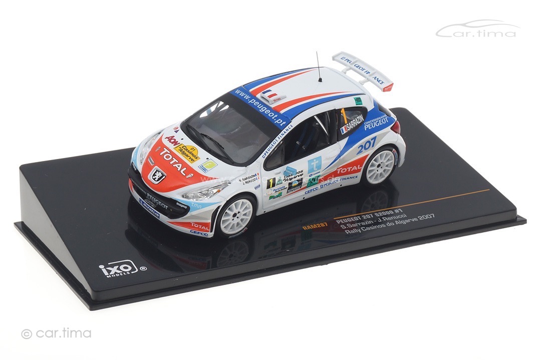 Peugeot 207 S2000 Rallye Casinos do Algarve 2007 Sarrazin/Renucci IXO 1:43 RAM287 Peugeot 207 S2000 Rallye Casinos do Algarve 2007 Sarrazin/Renucci IXO 1:43 RAM287