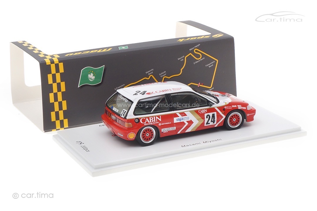 Honda Civic EF3 Macau Guia Race 1989 Masami Miyoshi Spark 1:43 SA126 Honda Civic EF3 Macau Guia Race 1989 Masami Miyoshi Spark 1:43 SA126