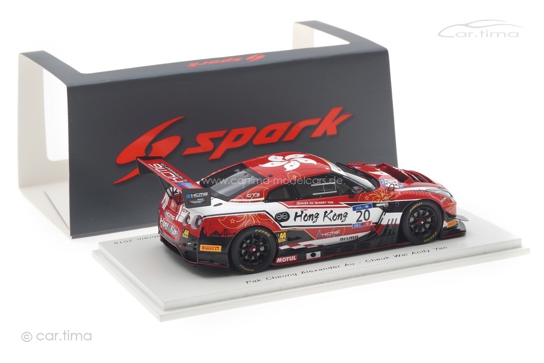 Nissan GT-R Nismo GT3 Bahrain 2018 Au/Yan Spark 1:43 S6303 Nissan GT-R Nismo GT3 Bahrain 2018 Au/Yan Spark 1:43 S6303