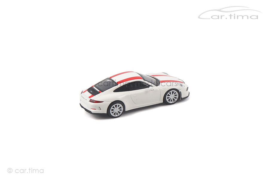 Porsche 911 (991) R weiß/Dekorstreifen rot Minichamps 1:87 870066220 Porsche 911 (991) R weiß/Dekorstreifen rot Minichamps 1:87 870066220